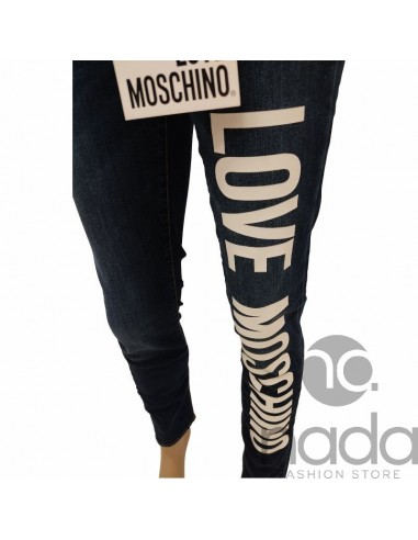 Love Moschino Jeans Logo Bianco Sinistra